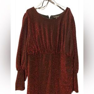 Red formal hi low dress size 20